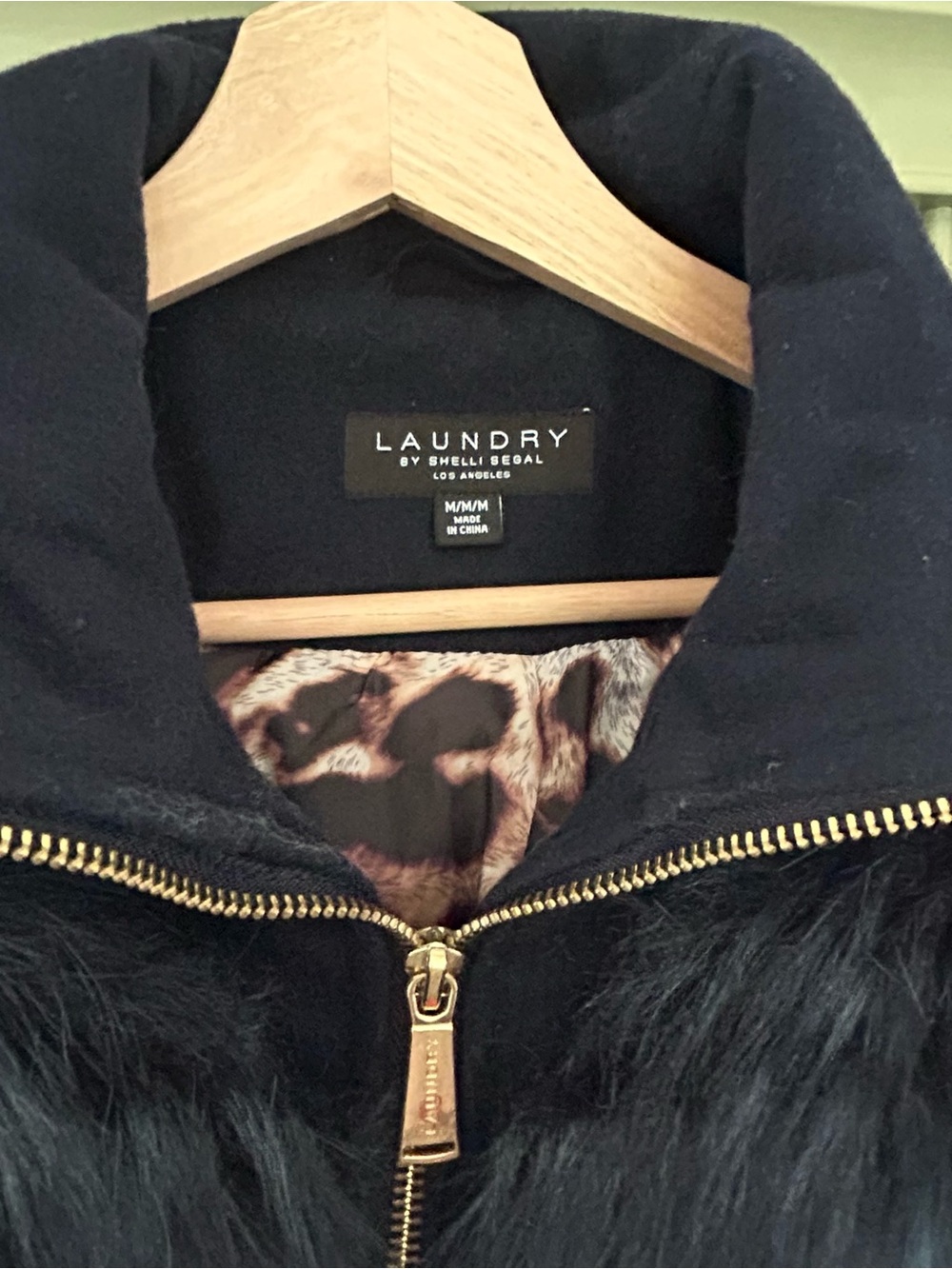 Laundry By Shelli Segal Navy Coat with Gold Hardware - Picture 4 of 7